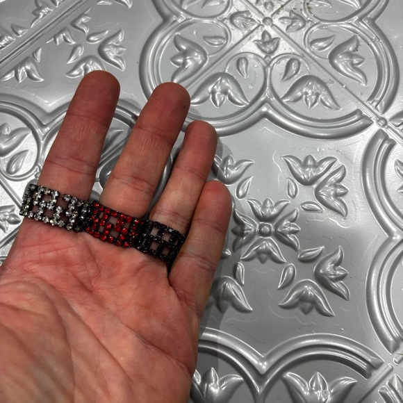 Stackable Crystal Grid Rings - Red, Black, Clear - Picture 3 of 6